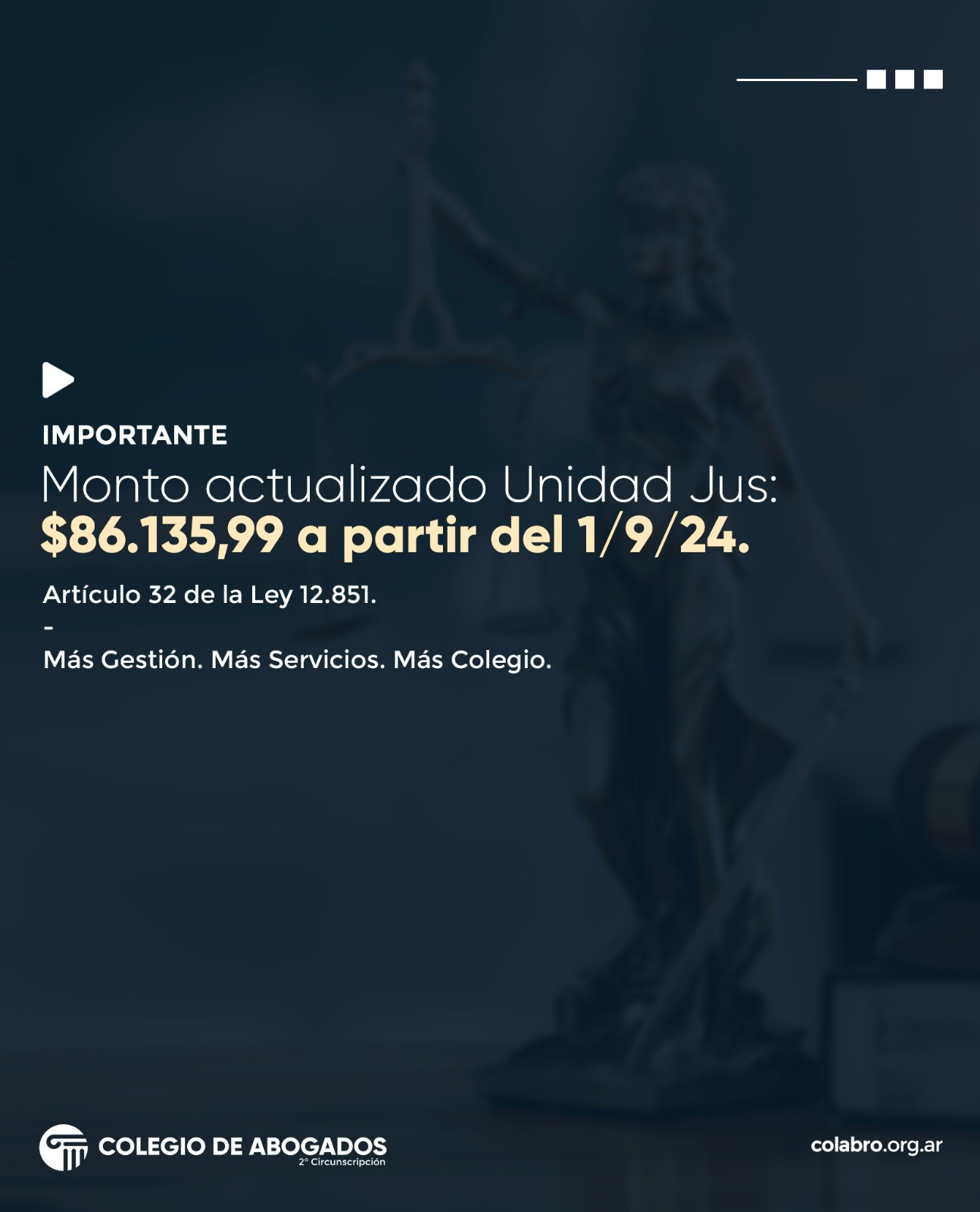 Aumento de la Unidad Jus - Septiembre 2024